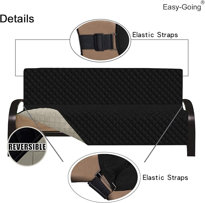 Easy-Going Futon Sofa Slipcover Reversible Sofa Cover Armless Cover Furniture - Image 3