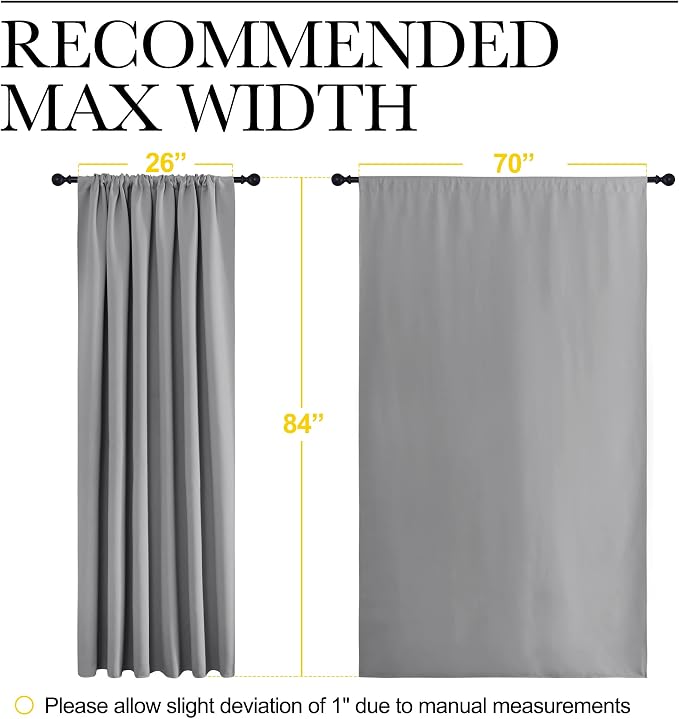 NICETOWN Blackout Curtain Panels 84 inches Long - Image 7