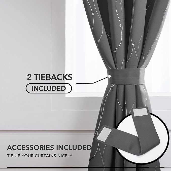 Deconovo Blackout Curtains, Thermal Insulated Soundproof Grommet Drapes - Image 4