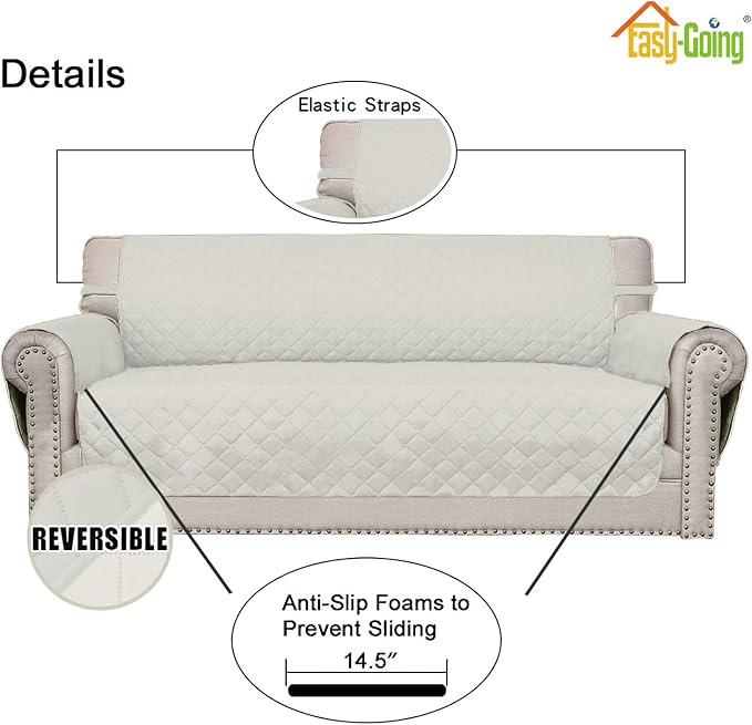 Easy-Going Chair Sofa Slipcover Reversible Sofa Cover Water Resistant Couch - Image 3
