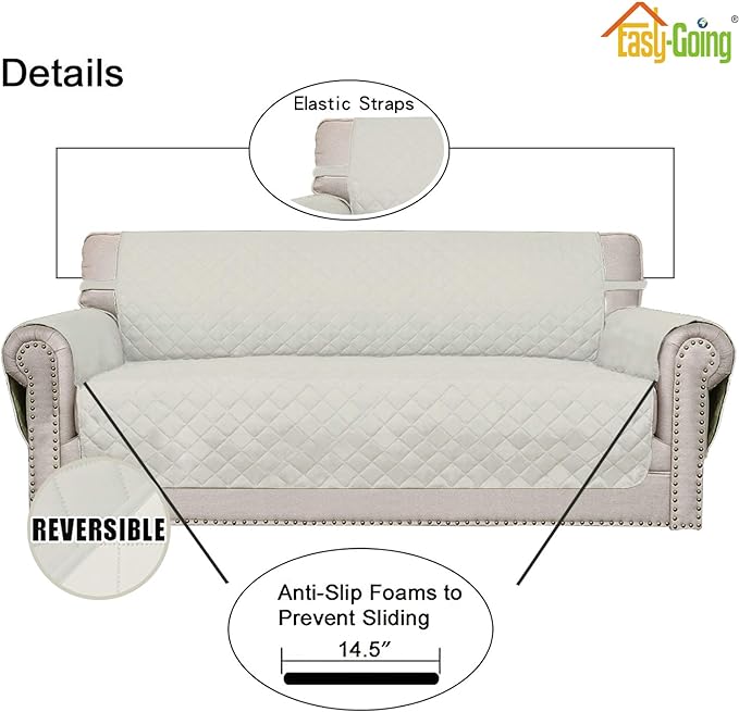Easy-Going Reversible Loveseat Couch Cover - Image 3