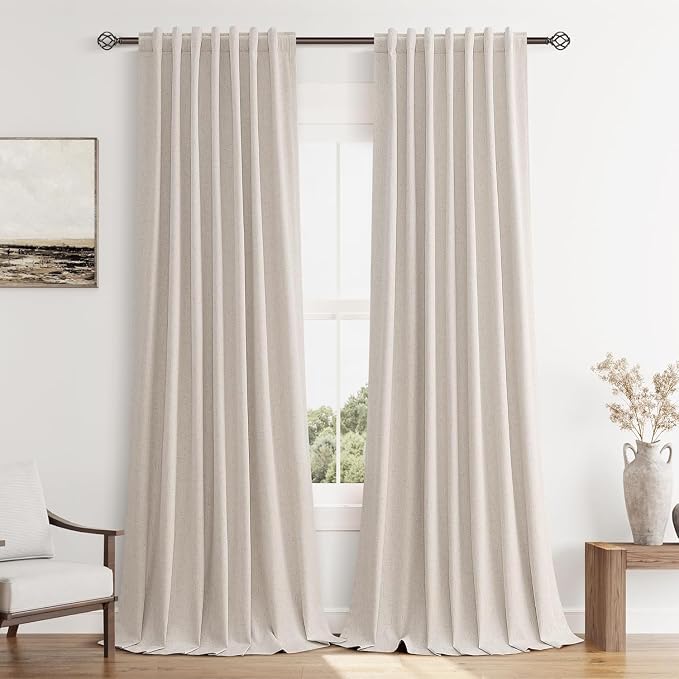 Guken 100% Blackout Curtains 84 Inch Length 2 Panels Set by Guken