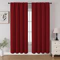 CUCRAF Red Blackout Curtains 72 inch Length 2 Panels Set, Rod Pocket Room by CUCRAF