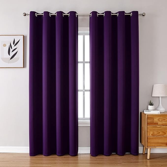 ChrisDowa Blackout Curtains 80 Inches Long 2 Panels Set by ChrisDowa
