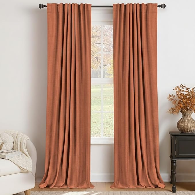 100% Blackout Shield Linen Blackout Curtains by 100BlackoutShield