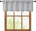 OWENIE Grey Valances for Windows 1 Pcs, Light Filtering Textured Farmhouse by OWENIE