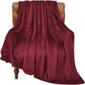 BEDELITE Fleece Blanket Twin Size Burgundy Throw Blankets by BEDELITE