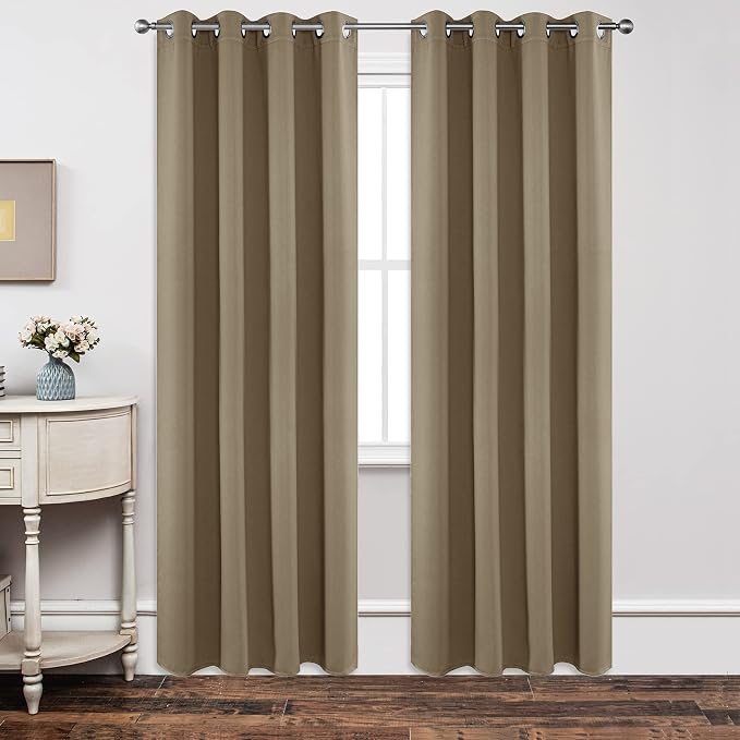Joydeco Blackout Curtains 84 Inch Length 2 Panels Set, Thermal Insulated Long by JOYDECO
