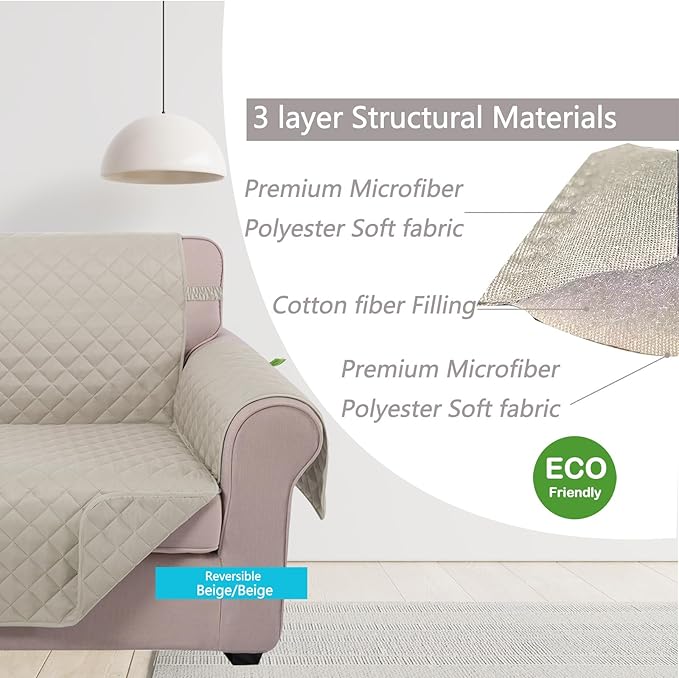 U-NICE HOME 4 Seater Sofa Cover 91 Inch Large Couch Covers - Image 4