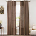 Nanspring Caramel Brown Curtains 80 Inches Long 2 Panels Set by Nanspring