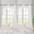 Chyhomenyc Extra Long Ivory Sheer Curtains 144 inch 2 Panels, Translucent by Chyhomenyc