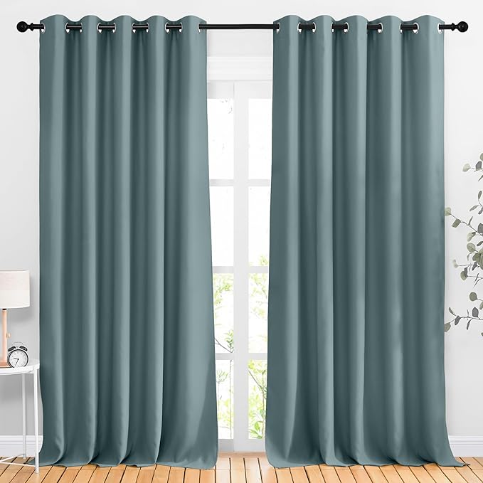 NICETOWN Room Darkening Curtains Extra Long 110 Inches, Grommet Thermal by NICETOWN