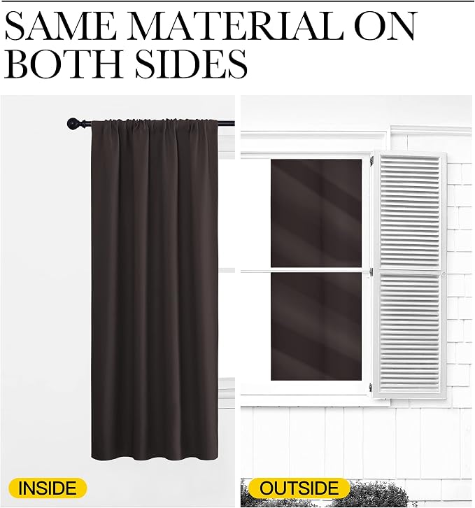 NICETOWN Blackout Curtain Panels 63 inches - Image 4