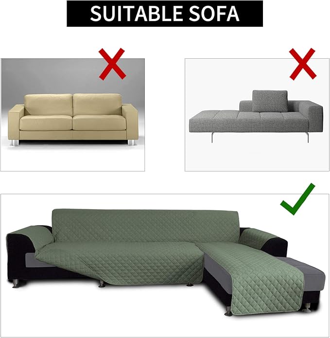 Easy-Going Sofa Slipcover L Shape Sofa Cover Sectional Couch Cover Chaise Cover - Image 4
