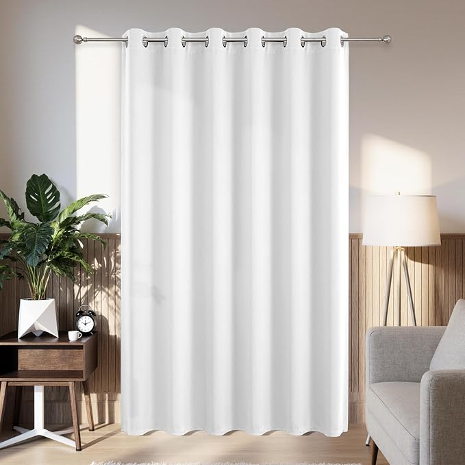 Joydeco Blackout Patio Sliding Door Curtains 108 Inches Long, Grommet Privacy by JOYDECO