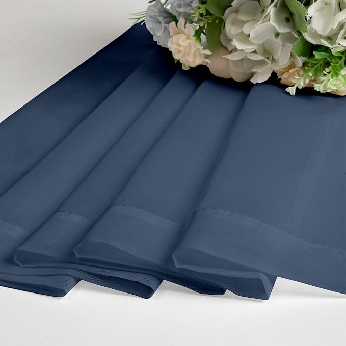 OVZME Navy Blue Sheer Curtains 78 Inches Long 2 Panels - Image 7