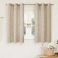 LAMIT Short Linen Curtains 45 Inch Long 2 Panels by LAMIT