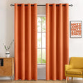 MIULEE 2 Panels Orange Blackout Curtains Room Darkening Thermal Insulated Fall by MIULEE