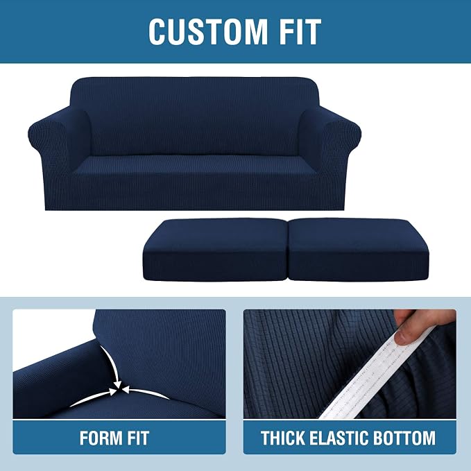 H.VERSAILTEX 3 Piece Stretch Sofa Covers - Image 4