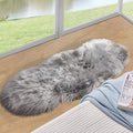 ORINOVA Light Grey Furry Washable Area Rugs by ORINOVA