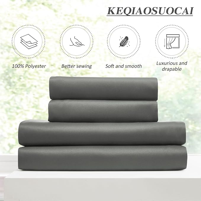 Classic Grey Color Curtains 2 Panels, Viral Pinch Pleat Vertical Drapes - Image 5