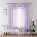 Aiyufeng Light Purple Sheer Curtain Panels Pair Sold 84 Inch Length, Light by Aiyufeng