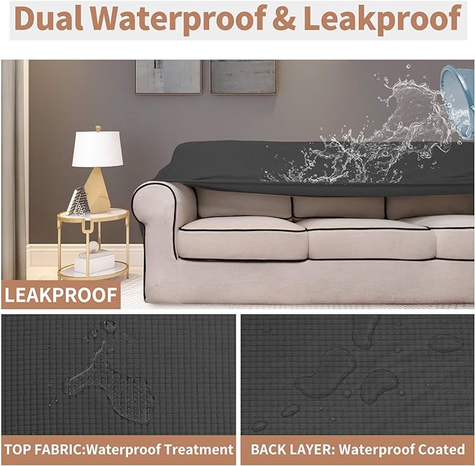Easy-Going 100% Waterproof Couch Cover, Dual Waterproof Sofa Cover, Stretch - Image 3
