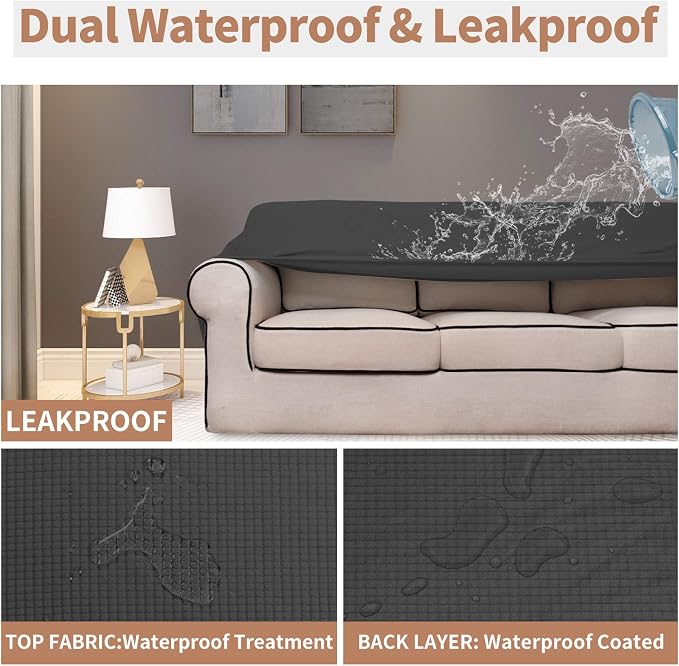 Easy-Going 100% Waterproof Oversized Chair Couch Cover, Dual Waterproof Sofa - Image 3