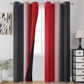 Estelar Textiler Black and Red Blackout Curtains, 100% Ombre Blackout Curtains by ESTELARTEXTILER