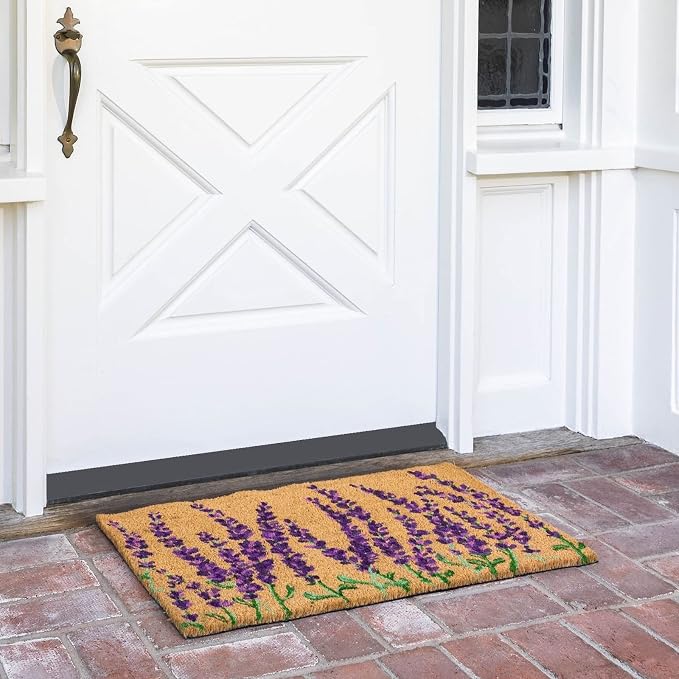Juvale Lavender Floral Door Mat - Image 2