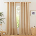 NICETOWN Rustic Linen 102 inch Long Curtains by NICETOWN
