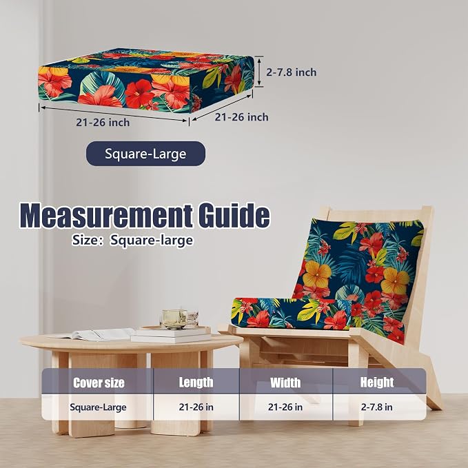 8Pcs Stretch Patio Cushion Covers, Outdoor Couch & Sofa Replacement Slipcovers - Image 2