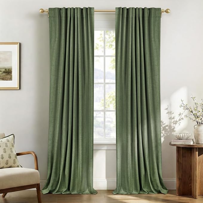 100% Blackout Shield Linen Blackout Curtains by 100BlackoutShield