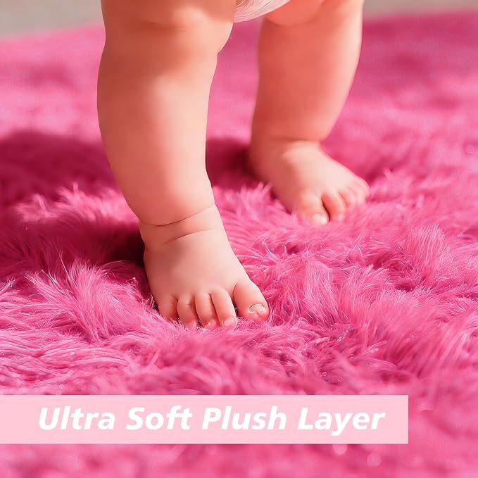 Shag Area Rug for Bedroom 4x6, Fluffy Area Rugs for Living Room, Soft Fuzzy Rug - Image 2