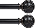 KAMANINA 2 Pack Curtain Rods for Windows 48 to 84 Inch, 7/8 Inch Single by KAMANINA