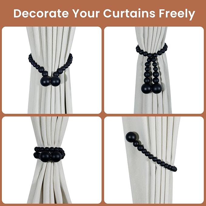 KLOGTSIND Magnetic Curtain Tiebacks, Curtain Tie Backs - Image 4