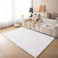 ThreadGlobe Fluffy Faux Rabbit Fur Rug 4'x6', Cloud-Soft Rugs by Unknown