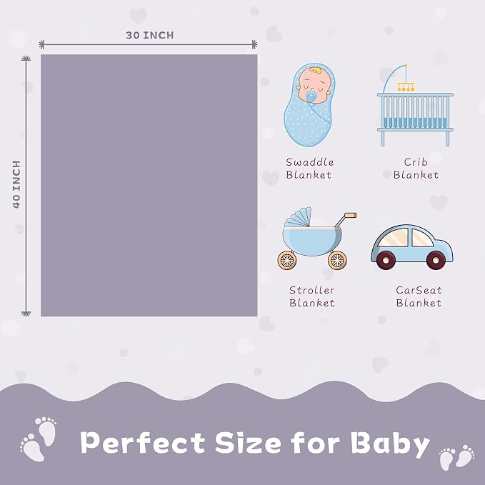 Yurhap Fleece Baby Blanket Heart Checkered Blanket, Ultra Soft Cozy Baby - Image 6