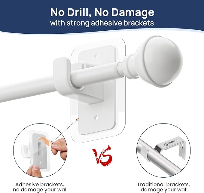 ENJOYBASICS No Drill Curtain Rods - Image 2