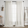 Cream Linen Curtains 96 inches Long by Nanspring