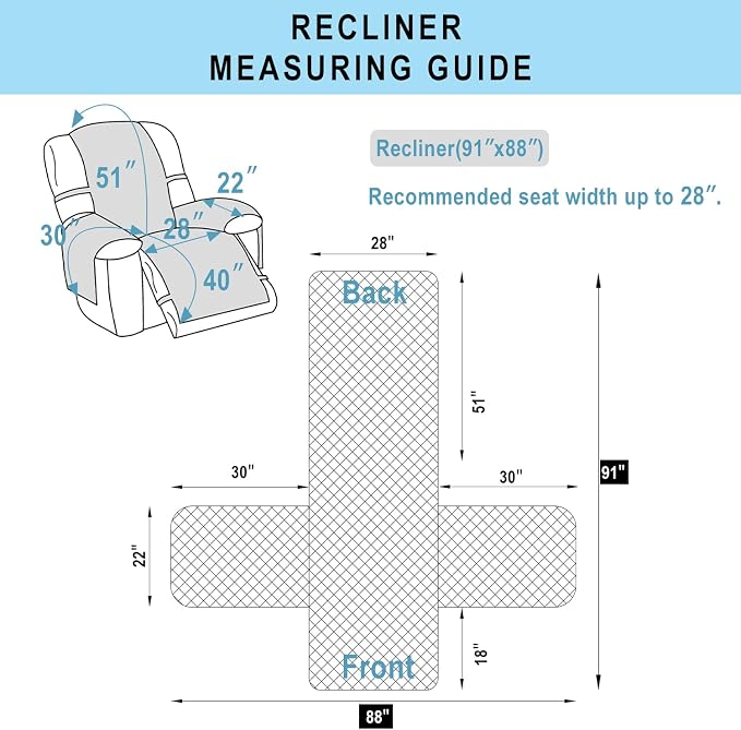 Recliner Chair Covers Reversible Sofa Cover Couch Cover - Image 7