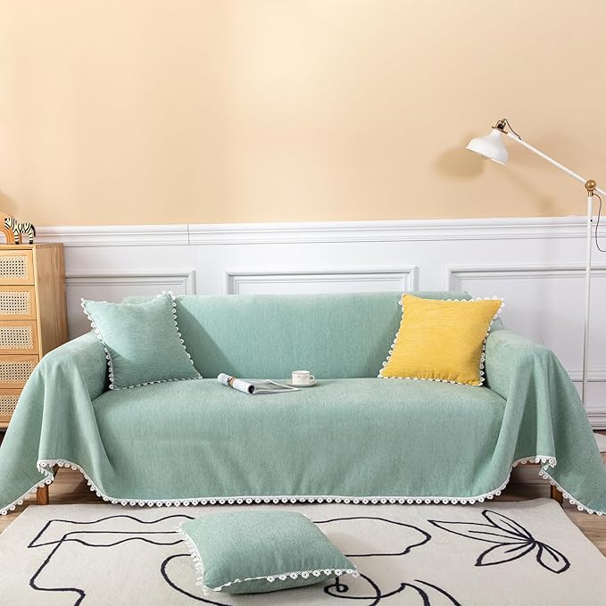 HANDONTIME Light Green Couch Covers by HANDONTIME