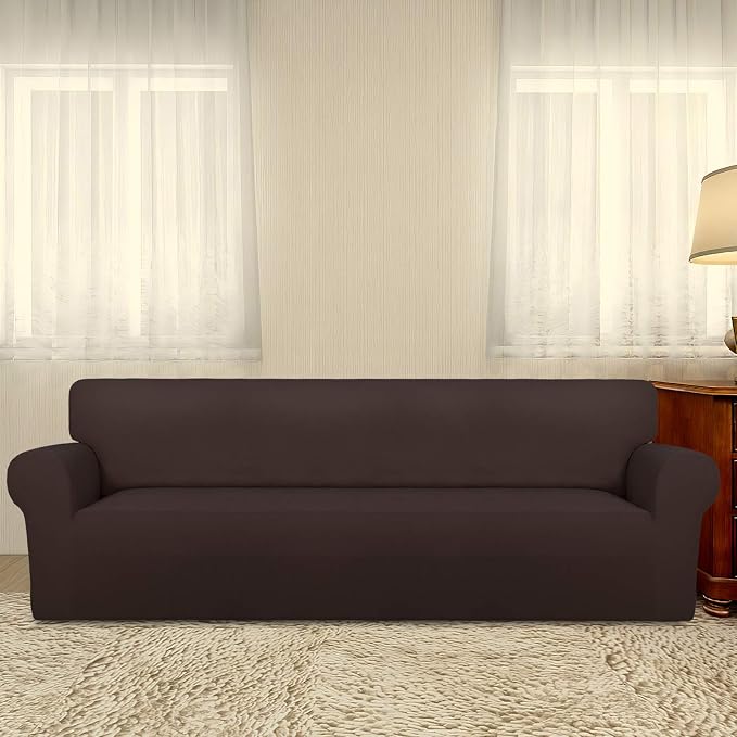 PureFit Super Stretch 4 Seater Sofa Slipcover – Spandex Non Slip Soft Couch - Image 2