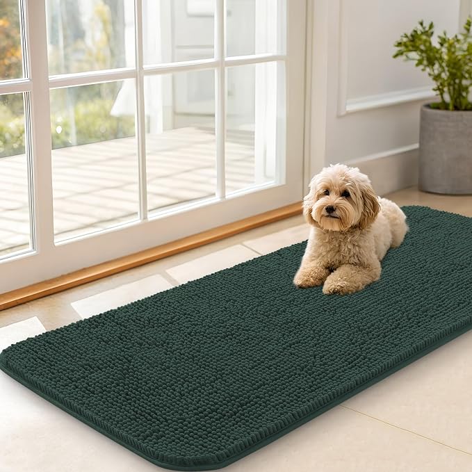 OLANLY Dog Door Mat for Muddy Paws 47x20, Absorbs Moisture and Dirt, Absorbent by OLANLY