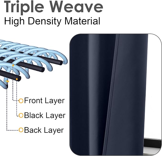 Chyhomenyc Navy Blue Valances for Window, Room Darkening Short Curtains for - Image 5