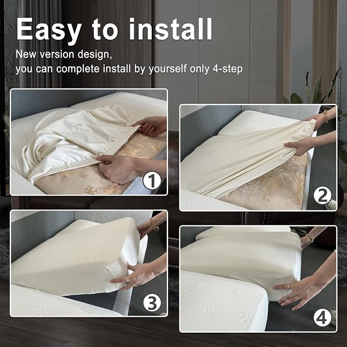 Couch Cushion Covers Sofa Seat Slipcovers Sets Couches Furniture Protector - Image 5
