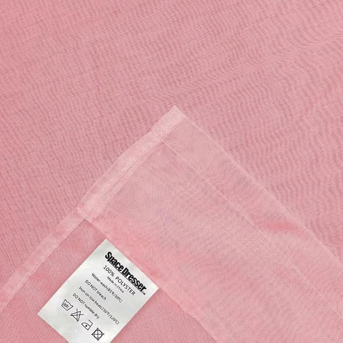 SpaceDresser Sheer Voile Window Treatment Rod Pocket Curtain Panels - Image 7