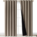 NICETOWN Taupe Full Shade Curtain Panels, Pair of Energy Smart & Noise Blocking by NICETOWN