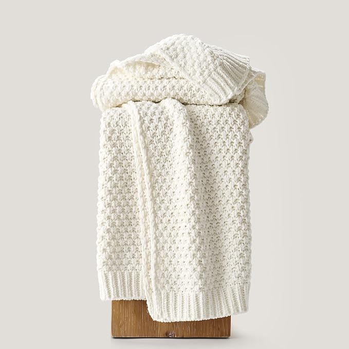 EVERGRACEHOME Chunky Chenille Knit Throw Blanket - Image 4