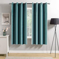 MIULEE 2 Panels Blackout Velvet Curtains Solid Soft Grommet Teal Curtains by MIULEE